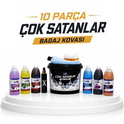 10 Parça Çok Satanlar Bagaj Kovası