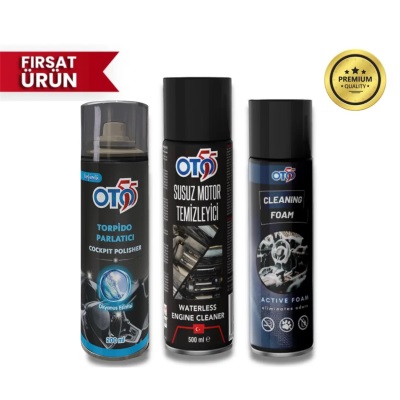 Muhteşem Üçlü - Susuz Motor Temizleme , Çok Amaçlı Temizleme Köpüğü , Torpido Parlatıcı