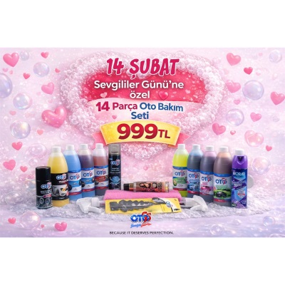 Sevgililer Gününe Özel 14 Parça Oto Bakım Seti