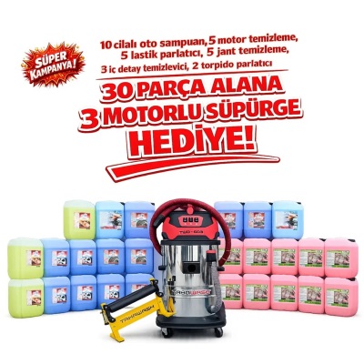 Yıkamacı Mix Kampanyası / 30 Parça Alana + 3 Motorlu Süperge ve Bez Sıkma Makinası Hediye