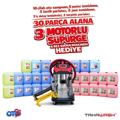 Yıkamacı Mix Kampanyası / 30 Parça Alana + 3 Motorlu Süperge ve Bez Sıkma Makinası Hediye